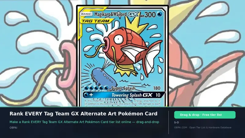 Rank EVERY Tag Team GX Alternate Art Pokémon Card