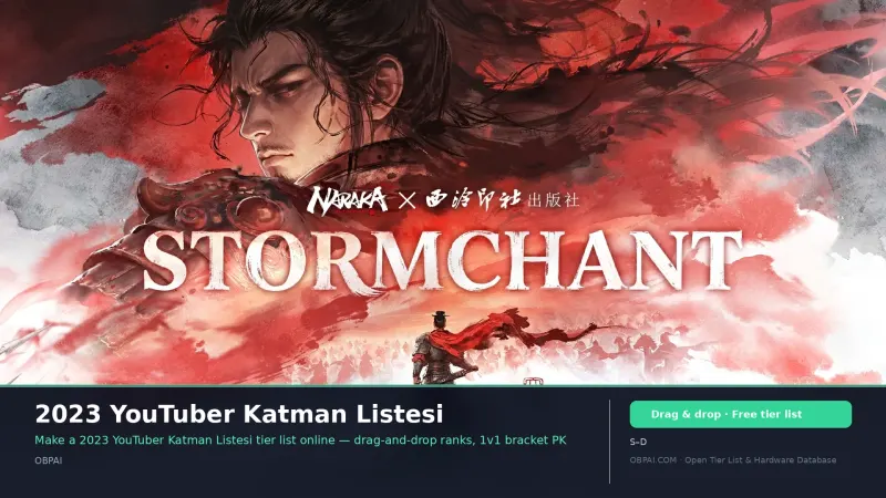 2023 YouTuber Katman Listesi