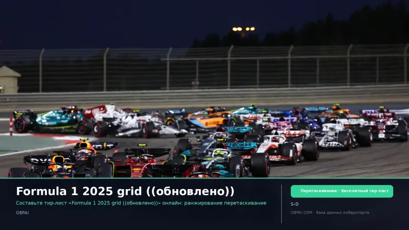 Formula 1 2025 grid ((обновлено))