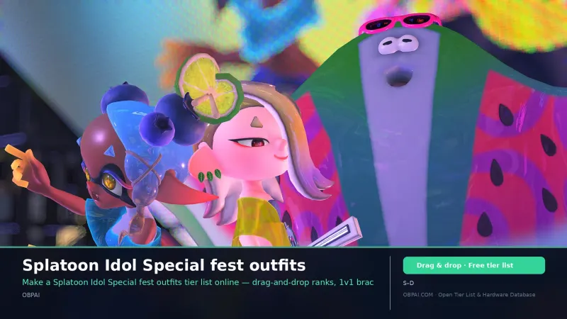 Splatoon Idol Special fest outfits
