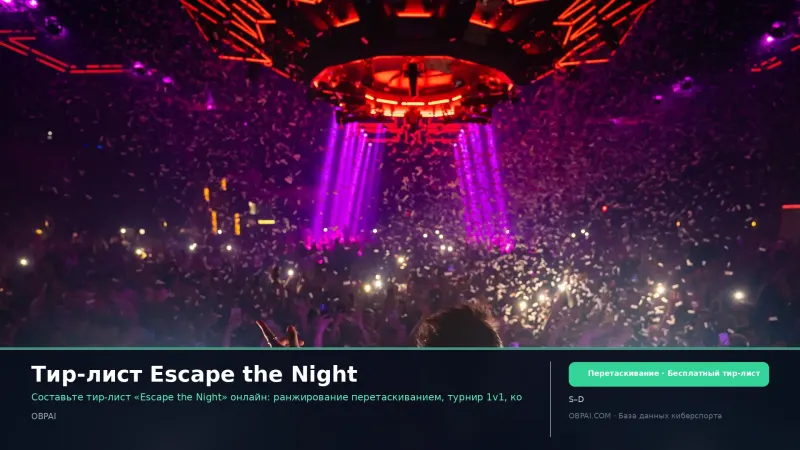 Тир-лист Escape the Night