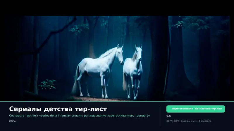 Сериалы детства тир-лист