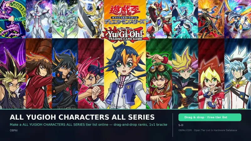 ALL YUGIOH CHARACTERS ALL SERIES