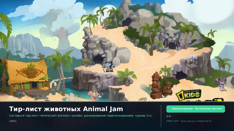 Тир-лист животных Animal Jam