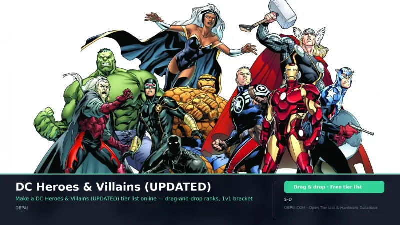 DC Heroes & Villains (UPDATED)