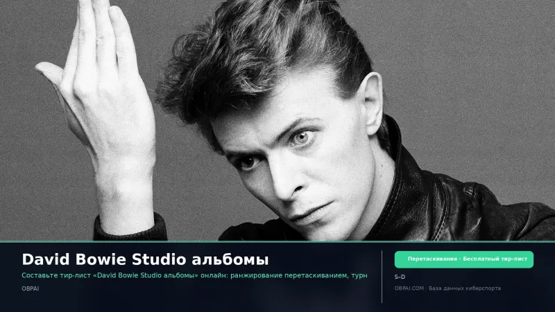 David Bowie Studio альбомы