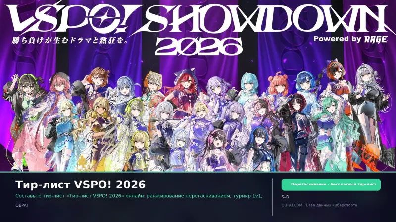Тир-лист VSPO! 2026