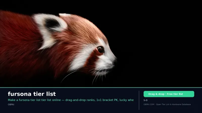 fursona tier list