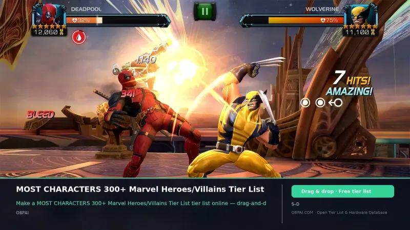 MOST CHARACTERS 300+ Marvel Heroes/Villains Tier List
