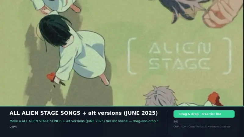 ALL ALIEN STAGE SONGS + alt versions (JUNE 2025)