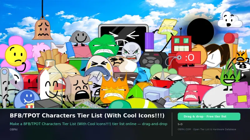 BFB/TPOT Characters Tier List (With Cool Icons!!!)