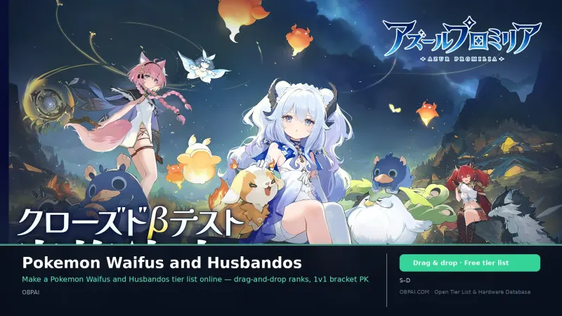 Pokemon Waifus and Husbandos