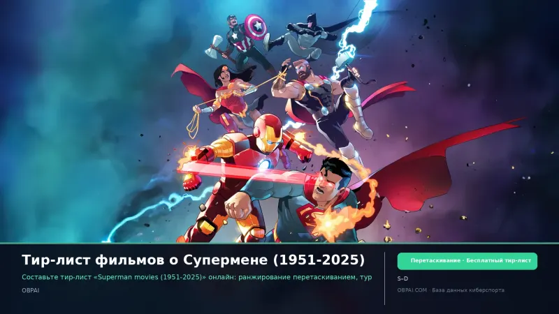 Тир-лист фильмов о Супермене (1951-2025)