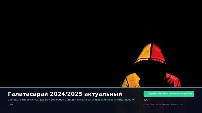 Галатасарай 2024/2025 актуальный