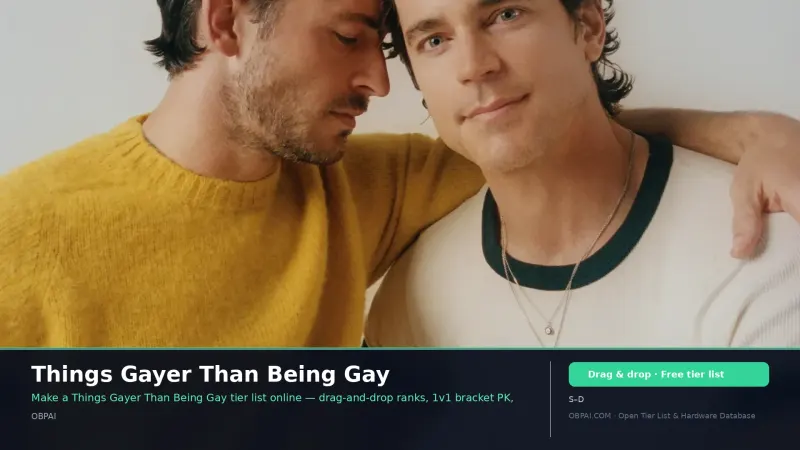Things Gayer Than Being Gay