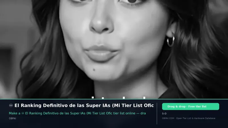 ♾️ El Ranking Definitivo de las Super IAs (Mi Tier List Ofic