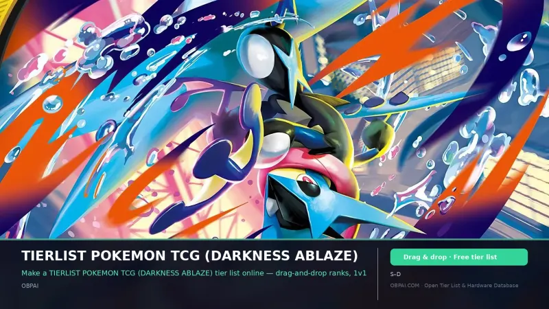 TIERLIST POKEMON TCG (DARKNESS ABLAZE)