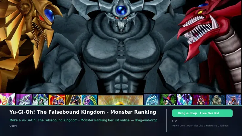 Yu-Gi-Oh! The Falsebound Kingdom - Monster Ranking