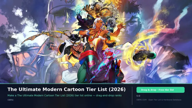 The Ultimate Modern Cartoon Tier List (2026)