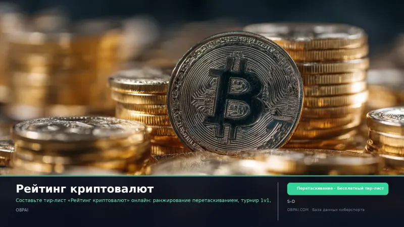 Рейтинг криптовалют