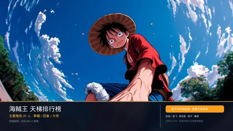 海贼王 天梯排行榜