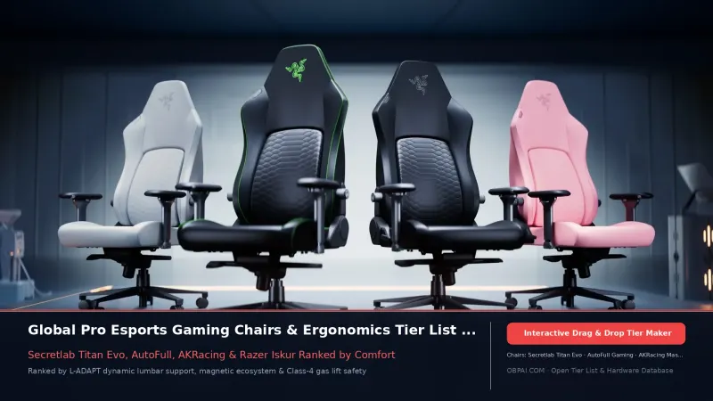 Global Gaming Chair Brands Tier List 2026