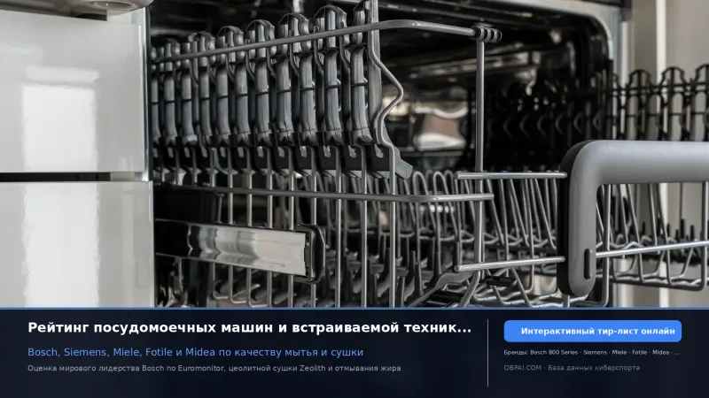 Глобальные бренды посудомоечных машин 2026