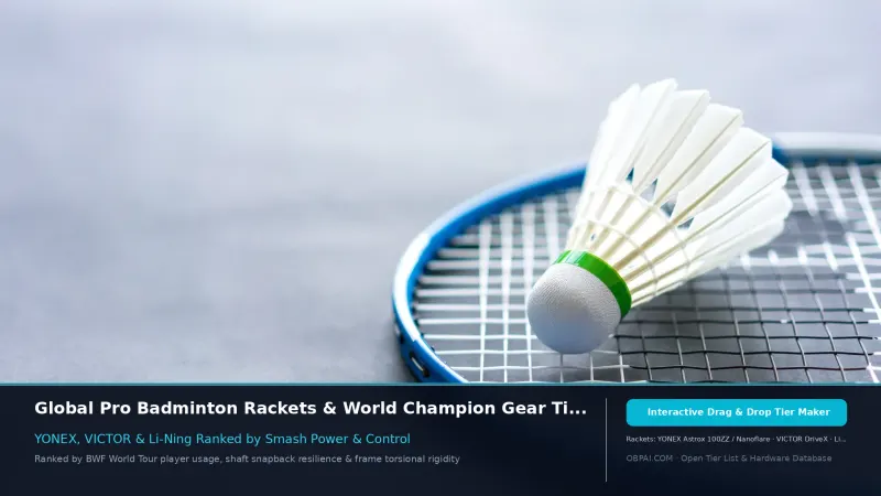 Global Badminton Racket Brands Tier List 2026