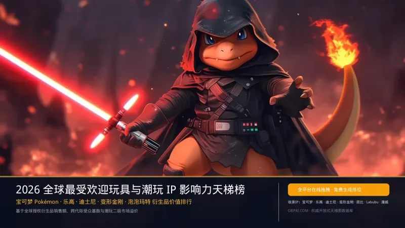 全球最受欢迎玩具IP排行榜