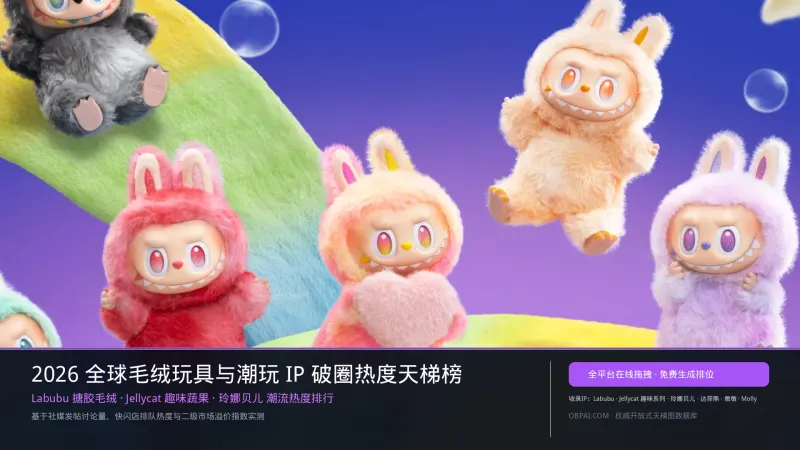 全球毛绒与潮玩IP排行榜