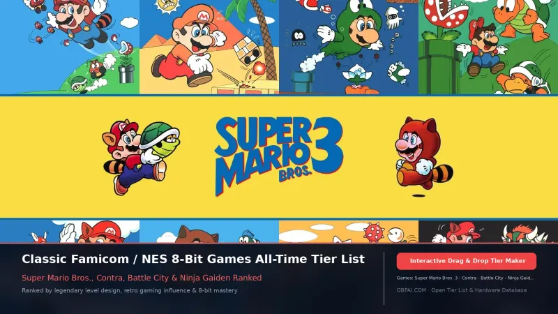 Classic Famicom / NES Games Tier List