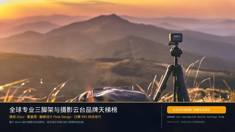 全球专业三脚架与摄影云台品牌排行榜