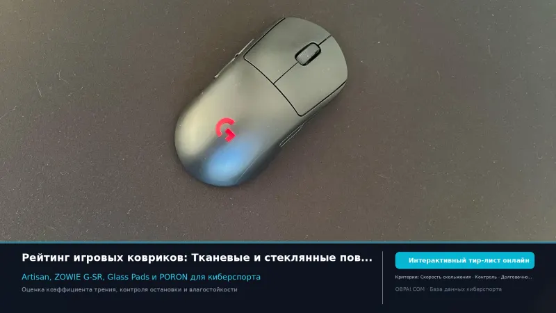 Рейтинг игровых ковриков