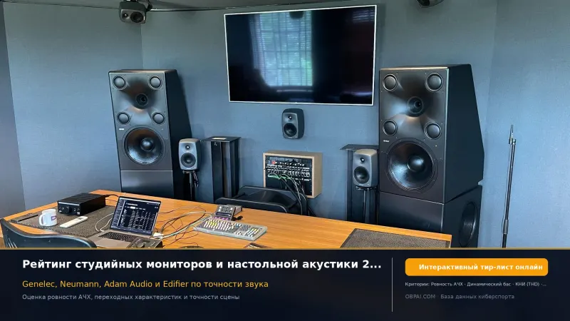 Рейтинг студийных мониторов