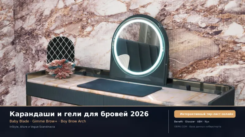 Карандаши и гели для бровей 2026