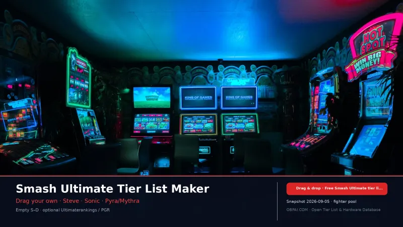 Super Smash Bros Ultimate Tier List Maker