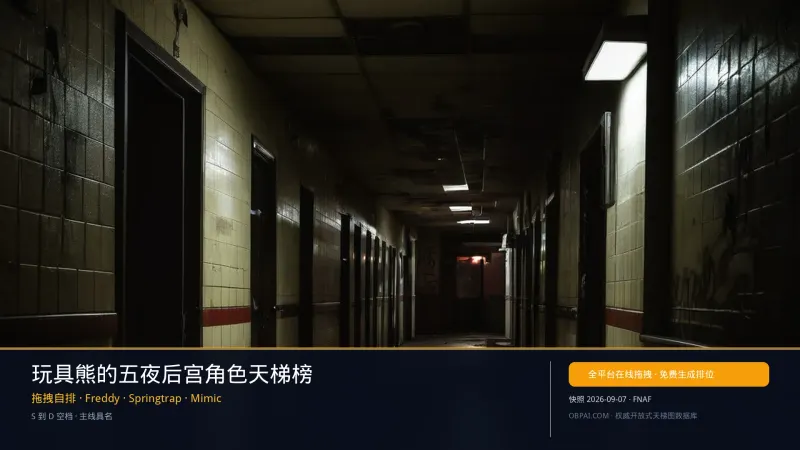 玩具熊的五夜后宫角色天梯榜
