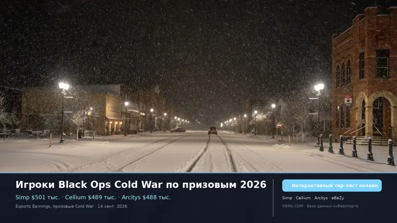 Игроки Black Ops Cold War по призовым 2026