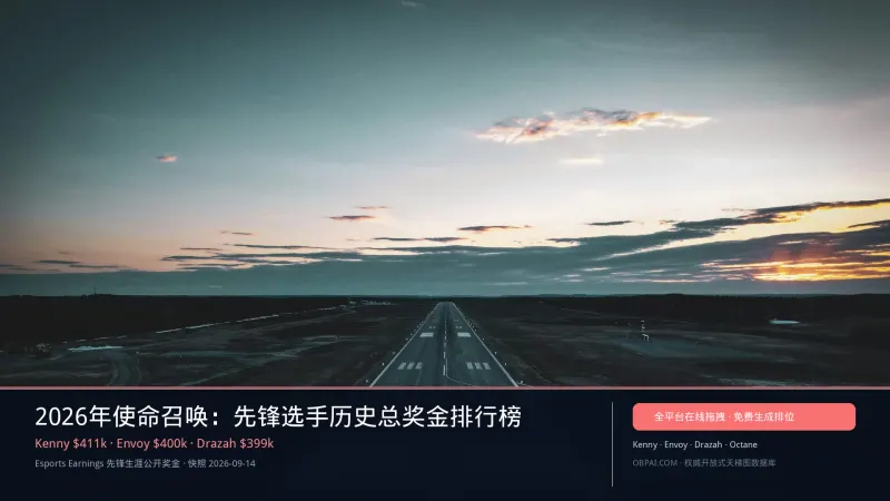 使命召唤先锋选手奖金天梯榜