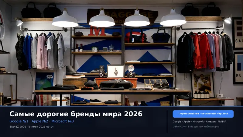 Тир-лист стоимости брендов 2026