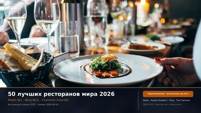 Тир-лист 50 лучших ресторанов 2026