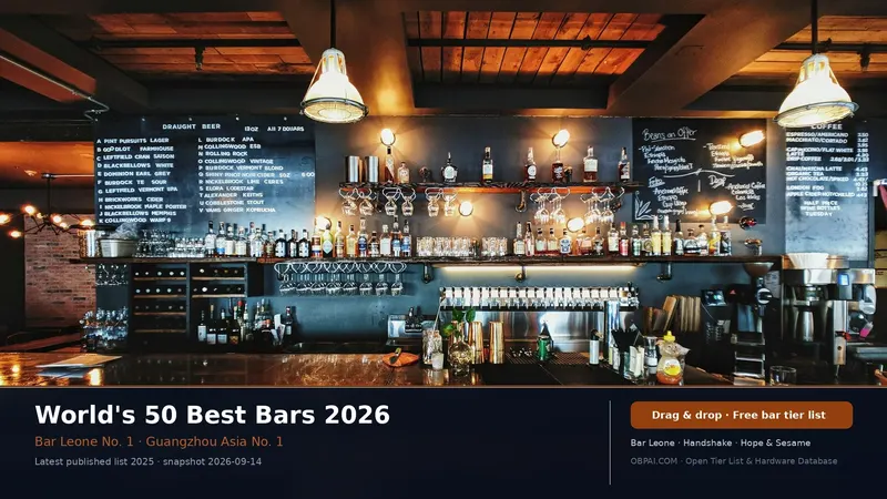 World's 50 Best Bars Tier List 2026