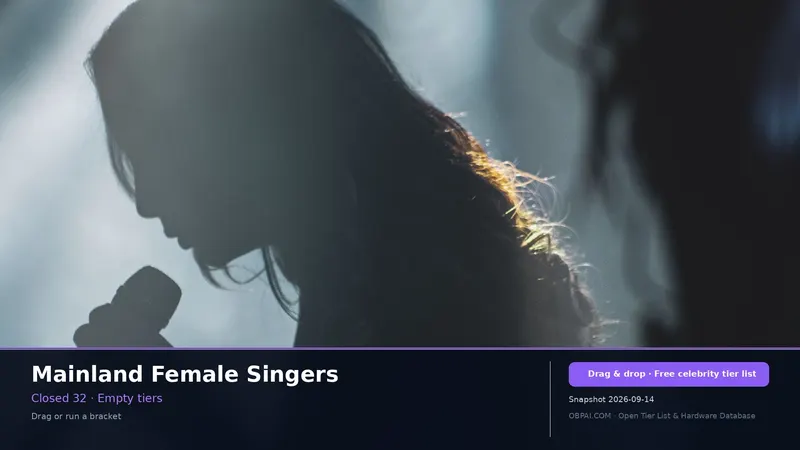 Mainland Female Singers Tier List