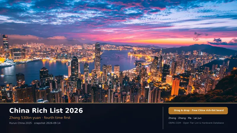 China Rich List Tier List 2026