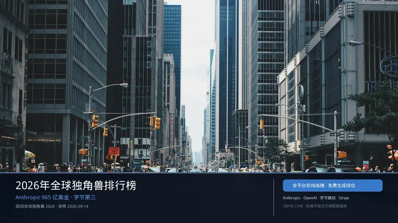 2026全球独角兽天梯榜