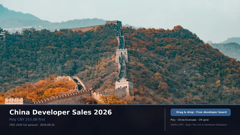 China Developer Sales Tier List 2026