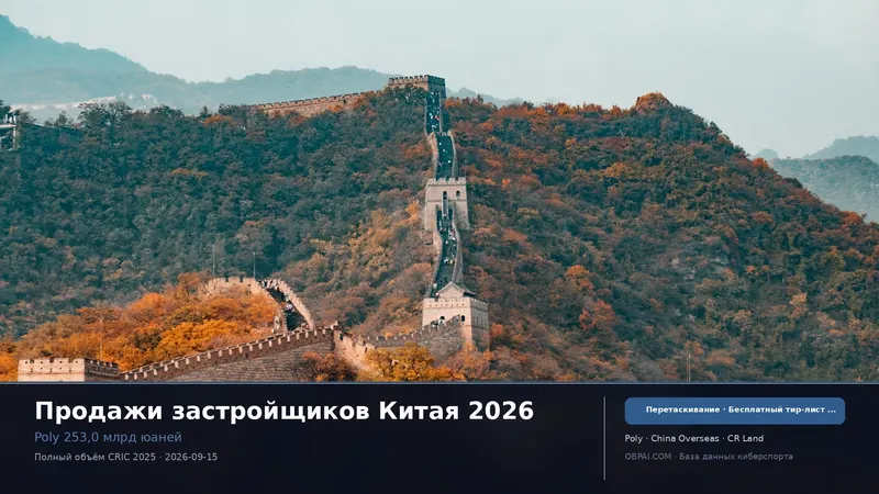 Тир-лист продаж застройщиков Китая 2026