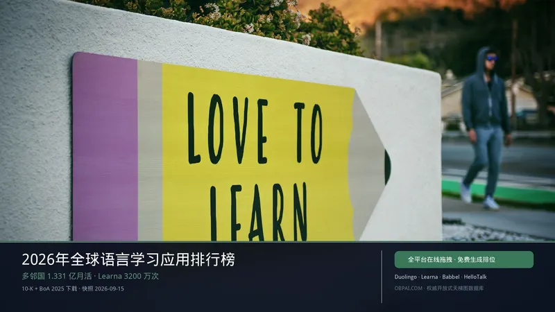 2026全球语言学习应用天梯榜