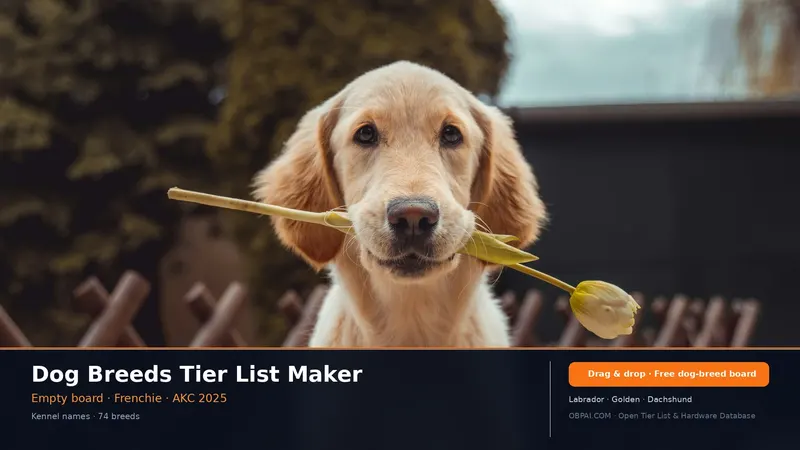 Dog Breeds Tier List Maker