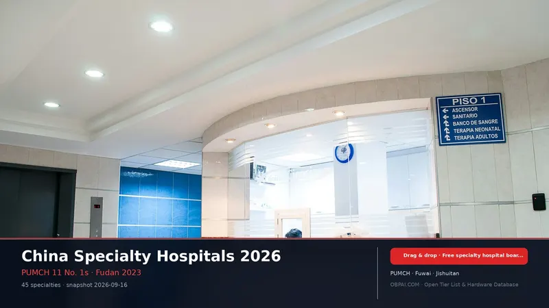 China Specialty Hospitals Tier List 2026